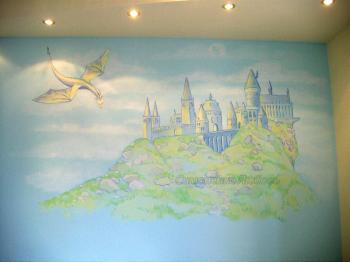 Wall painting in the nursery. Simonenko Lyubov