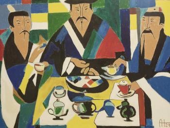 Tea Party with Confucius (Tea Drinking). Nesteroff Andrey