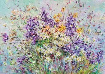 Sage and chamomile (Painting Chamomile Field). Kruglova Svetlana