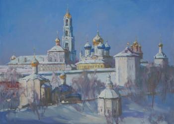 Trinity Lavra of St. Sergius. Frost and sunshine.