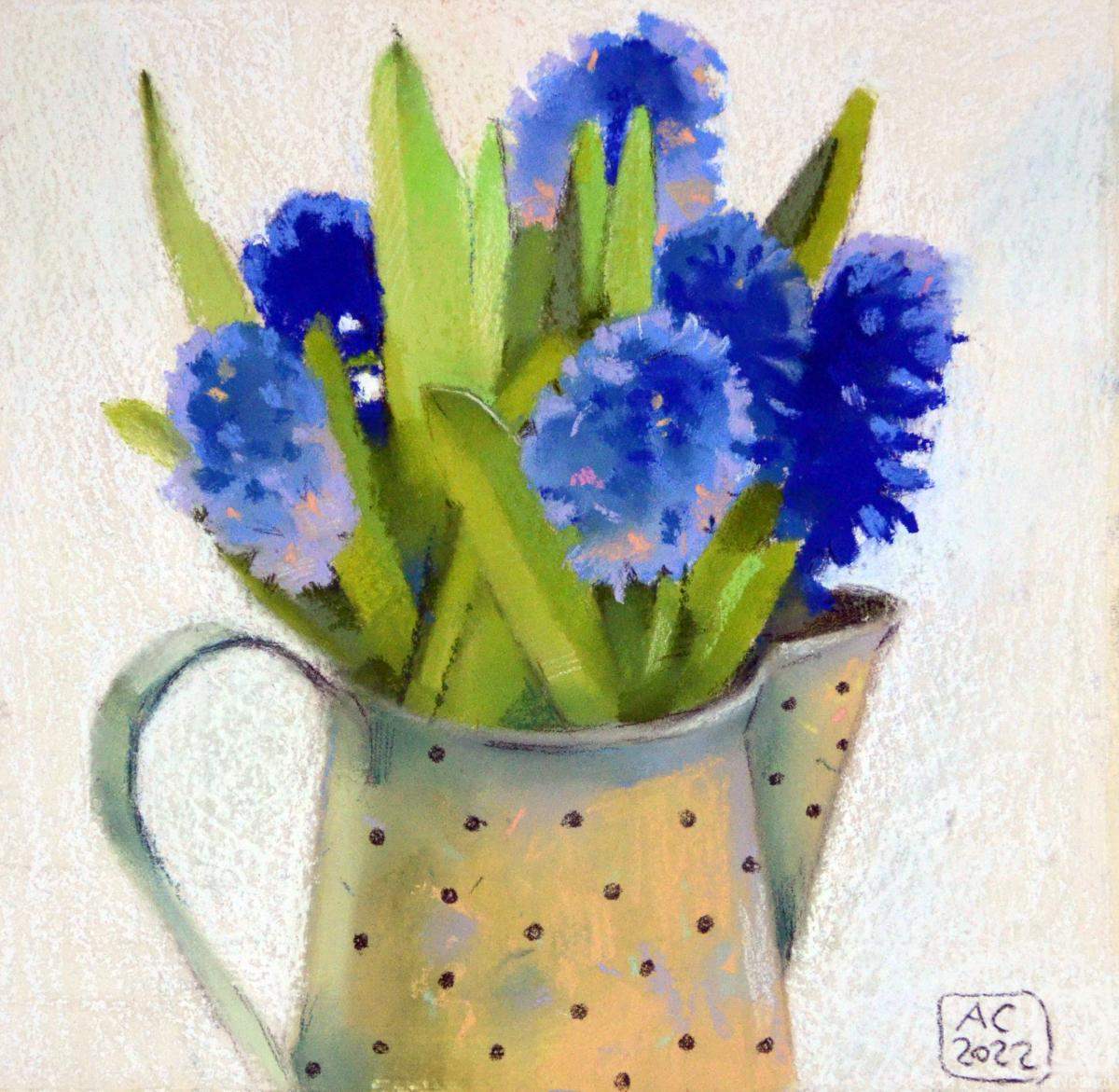 Sergeeva Aleksandra. Bouquet of blue hyacinths