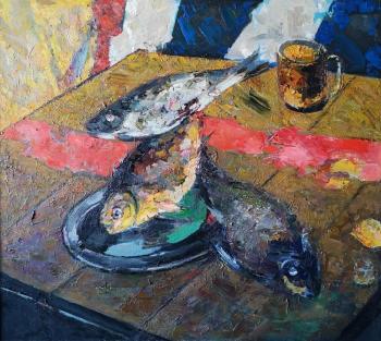 Still life with fish. Fedorov Revel