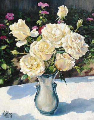 White roses. Panasyuk Natalia