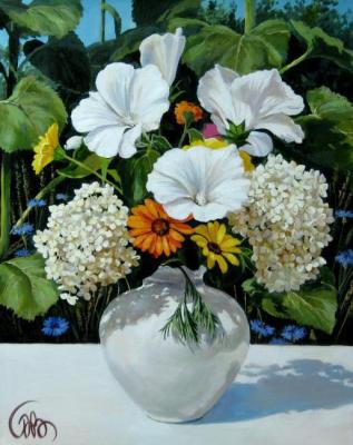 Bouquet with white flowers. Panasyuk Natalia