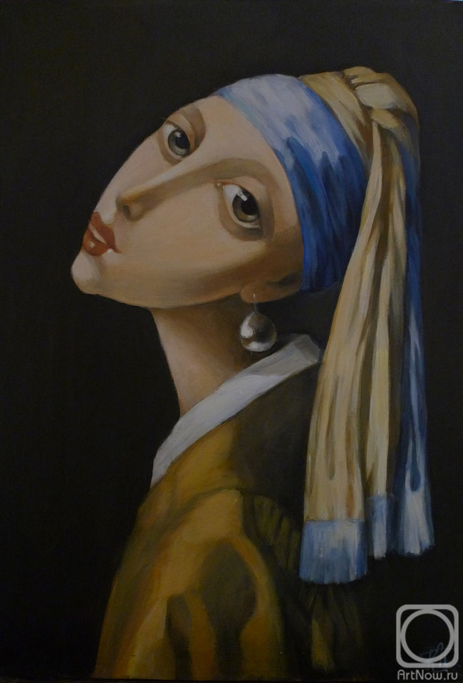 Panina Kira. Girl with a pearl earring (interpretation)