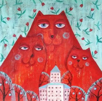 Cat family (Painting For Family Day). Razina Elena