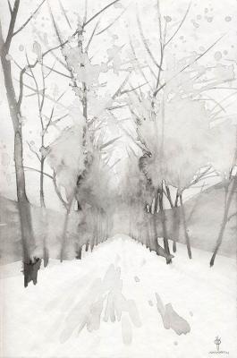 Boulevard in winter