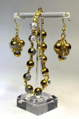 Handmade jewelry set "Drops of Gold". Temiraeva Alina