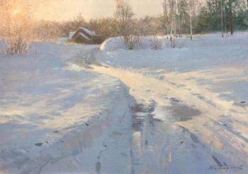 Road to the Village (Winter Road In The Village). Terekhov Evgeny