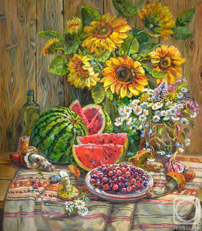 Panov Eduard. Still life with sunflowers