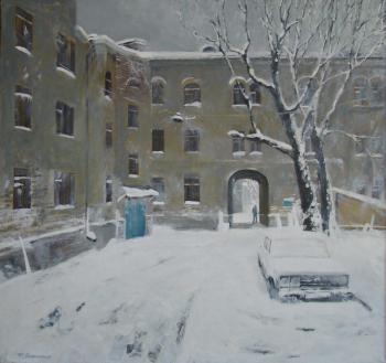 Moscow courtyard. Snowstorm. Karyakin Fyodor