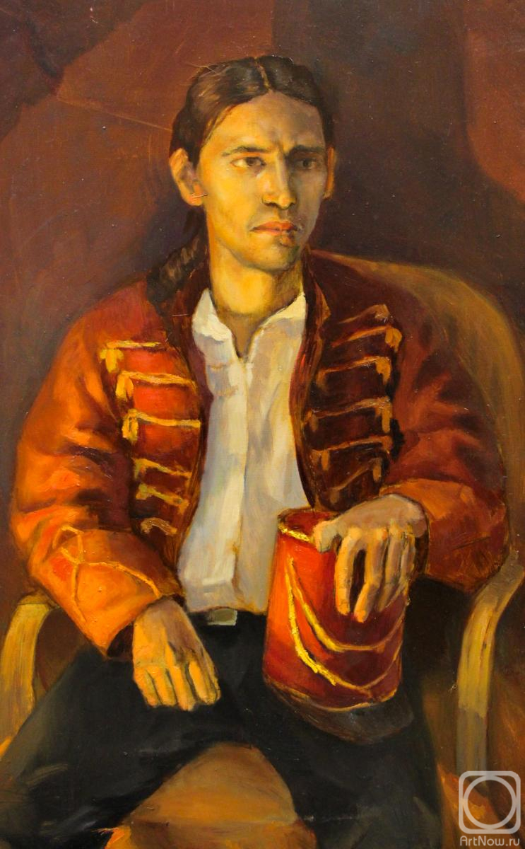 Kurkov Viktor. Portrait of a young Hussar