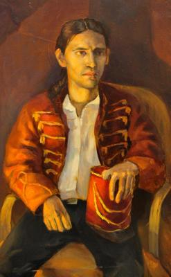 Portrait of a young Hussar. Kurkov Viktor