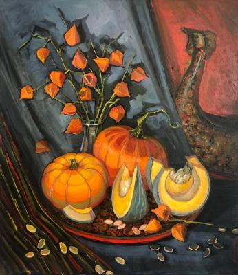 Pumpkin, khokhloma, physalis (Fabric). Rybina-Egorova Alena