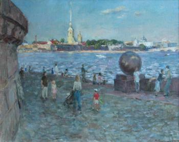 Summer day on the spit of Vasilievsky Island (At The Ball). Podporina Maria