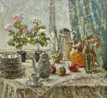 At the window (Fruit On The Tablecloth). Selmer Anna