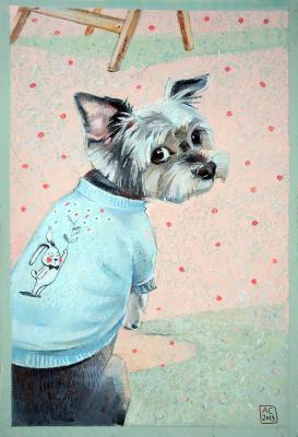 Well, are you coming soon? (Pet Dog Painting). Sergeeva Aleksandra