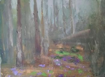 Liverworts in the spring forest. Baltrushevich Elena