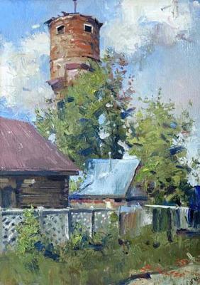 Landscape with a water tower