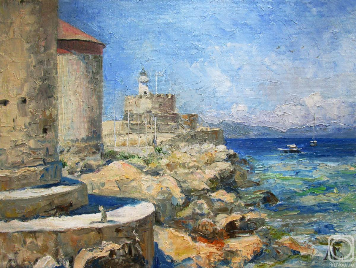 Serova Aleksandra. Lighthouse of Rhodes Island