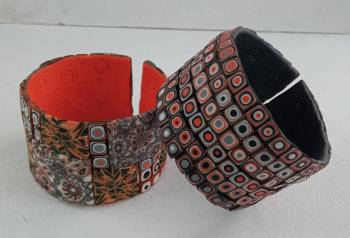 Author's bracelets made of polymer clay