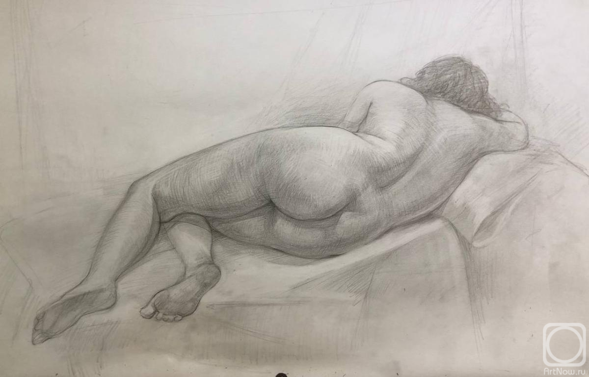 Kienya Anastasiya. Nude lying down