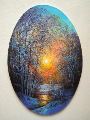 Winter evening (Buy Winter Oil On Canvas). Korableva Elena