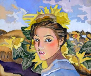 Zinaida Serebryakova. Hrom the series "Sunflowers"