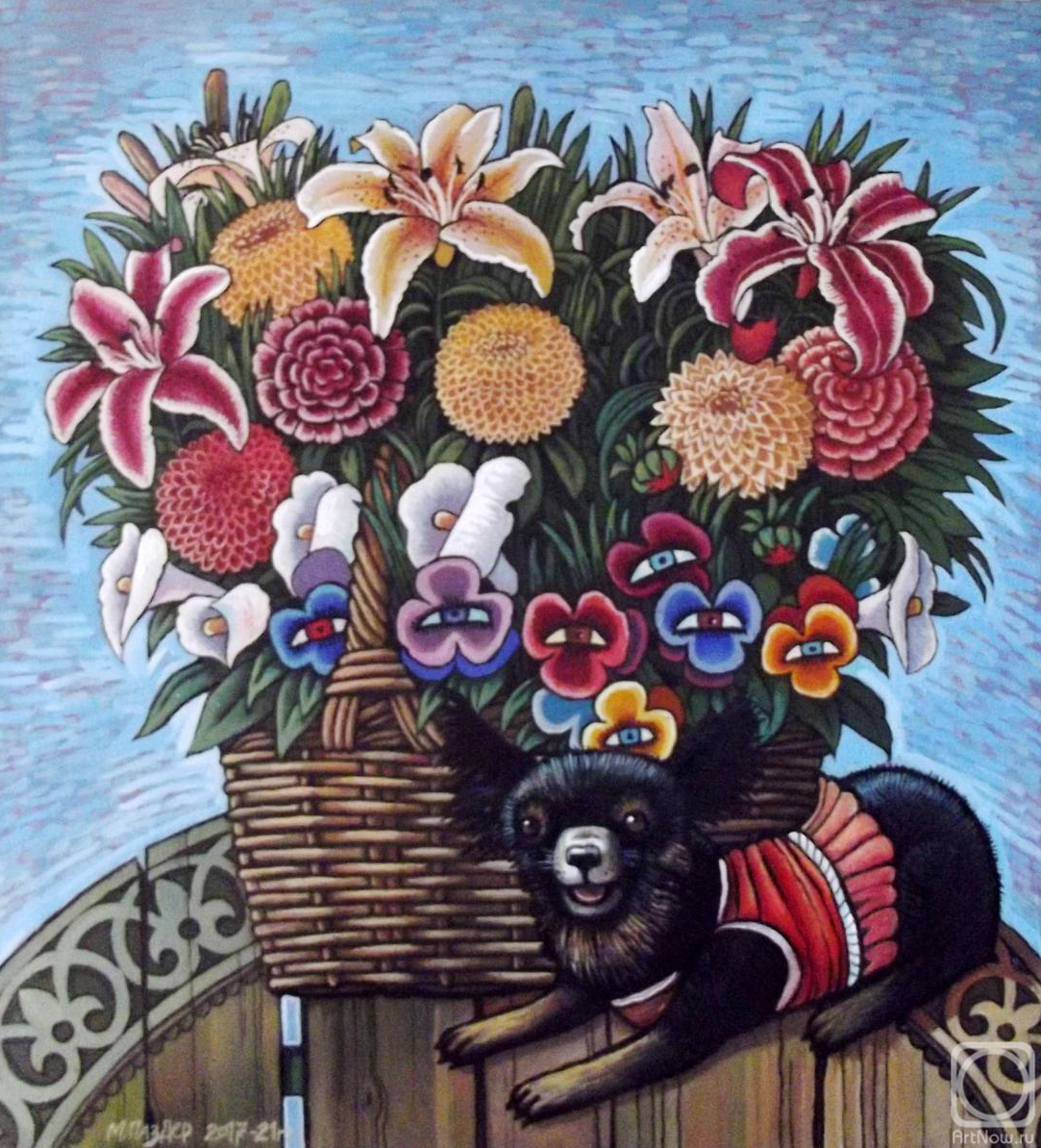 Pazder Mihail. Lyuska with a bouquet