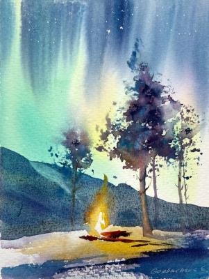 Bonfire #2 (Night Trees). Gorbacheva Evgeniya