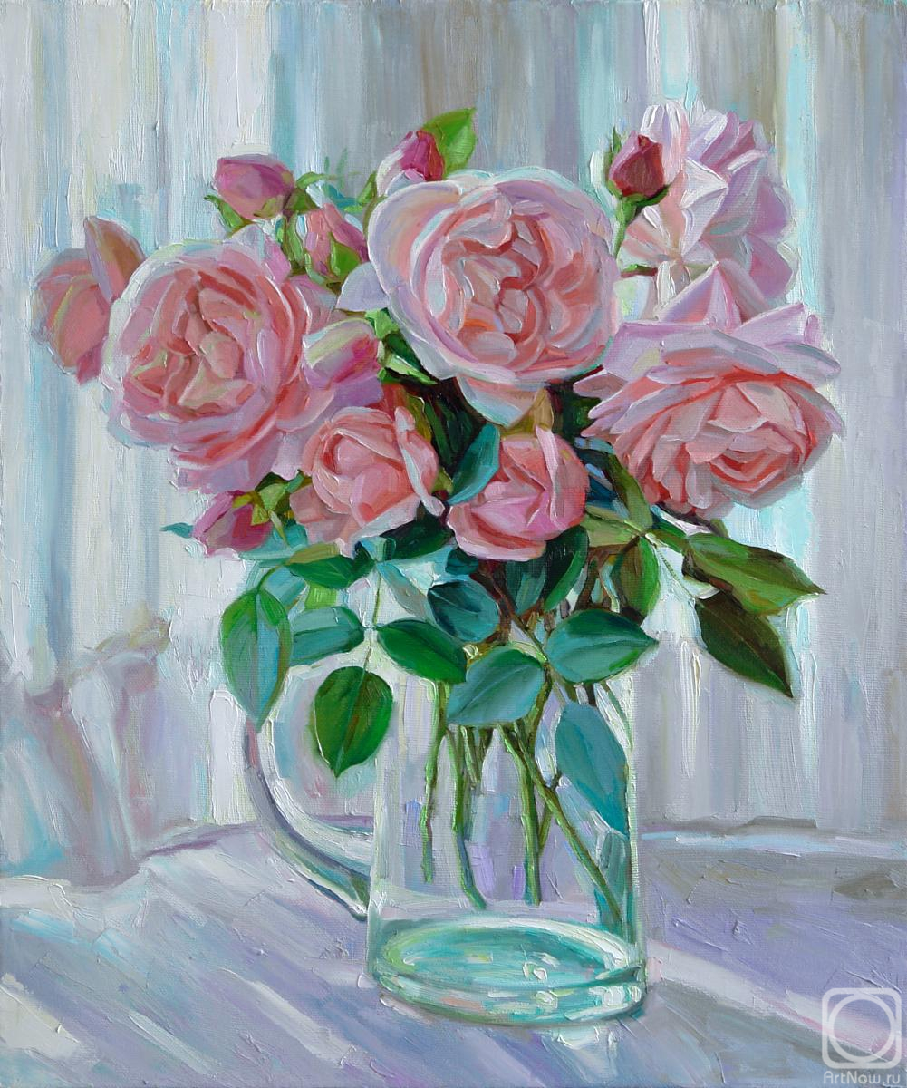 Vestnikova Ekaterina. Still life with peach roses