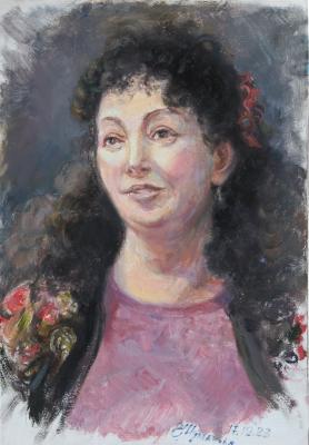 Portrait of the singer and poetess Elena (etude). Shumakova Elena