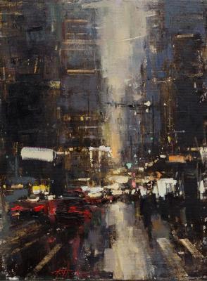 Evening Avenue (City Lights At Night). Burtsev Evgeny