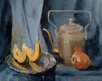 Still life with copper kettle (  ). Baltrushevich Elena