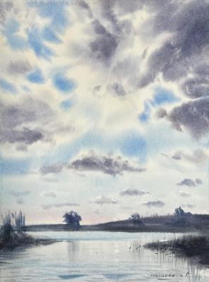 Clouds over the river #6 (). Gorbacheva Evgeniya