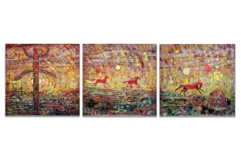 A Place of Power (triptych) (Field With Flowers). Barkovskaya Mariya