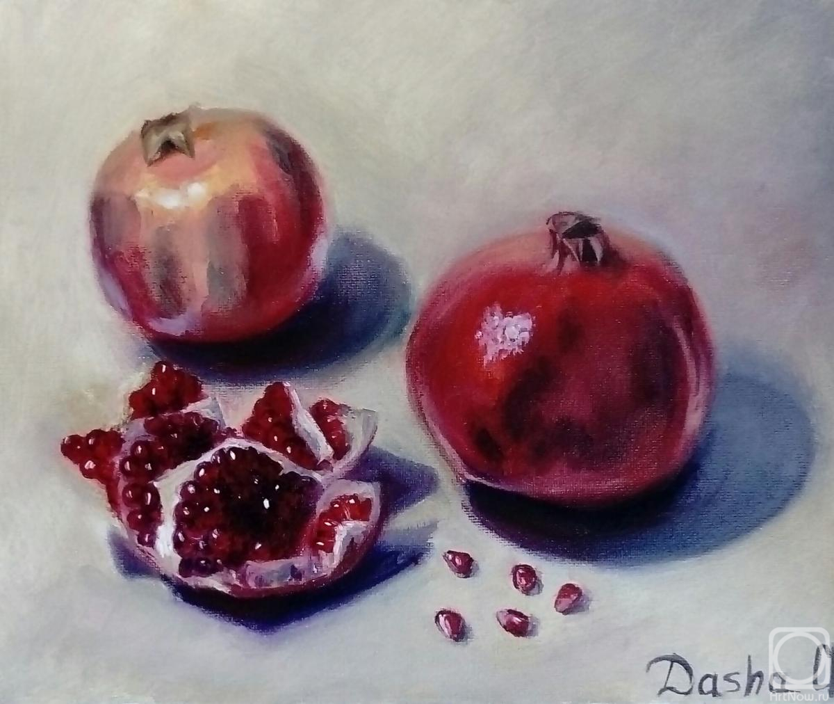 Chernousova Darya. The still-life painting with the pomegranates