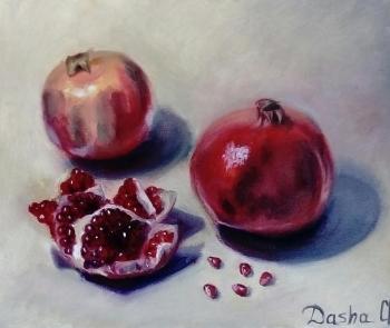 The still-life painting with the pomegranates. Chernousova Darya