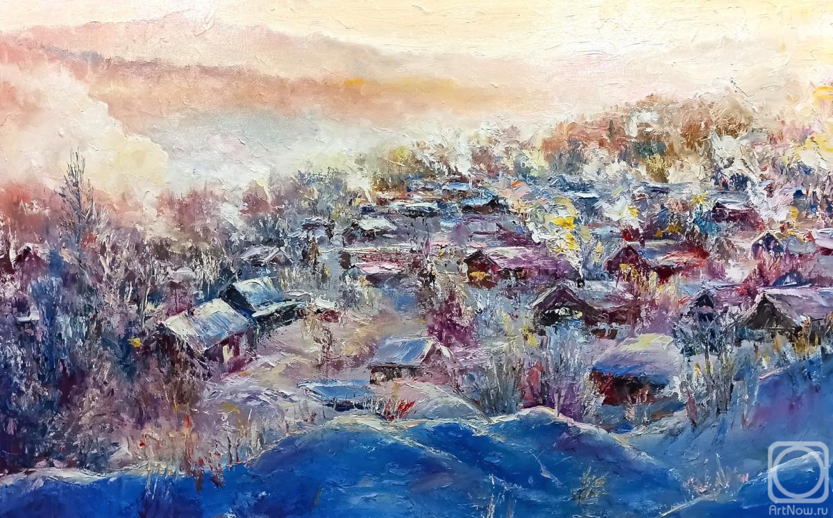 Murtazin Ilgiz. Winter evening in the village