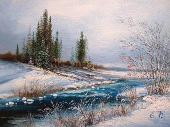 Winter (Winter Landscape Oil Canvas). Korableva Elena
