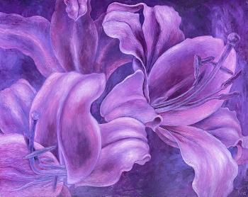 Violet Lilies. Kurochkin Gennady