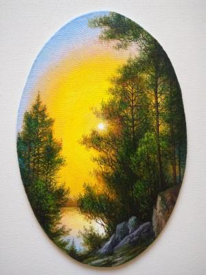 Summer morning. Karelia (Oil Painting Landscape Pine). Korableva Elena