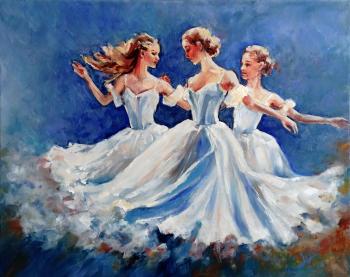 Aerial ballerinas (Dancers Painting). Rodionova Svetlana