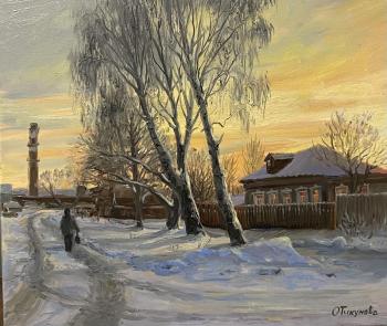 A familiar alley (Winter Landscape With Oil). Tikunova Olga