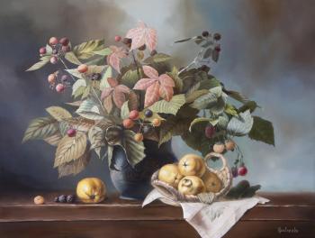 Still Life with Blackberries and Quince. Kravchenko Yuliya
