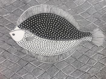 Flounder (Painting With A Fish). Gvozdetskaya Irina