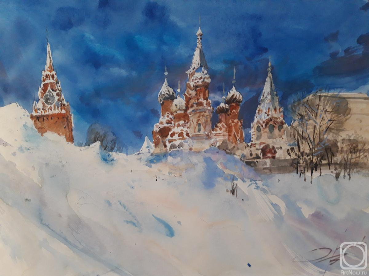 Orlenko Valentin. Winter in Moscow. St. Basil's Cathedral
