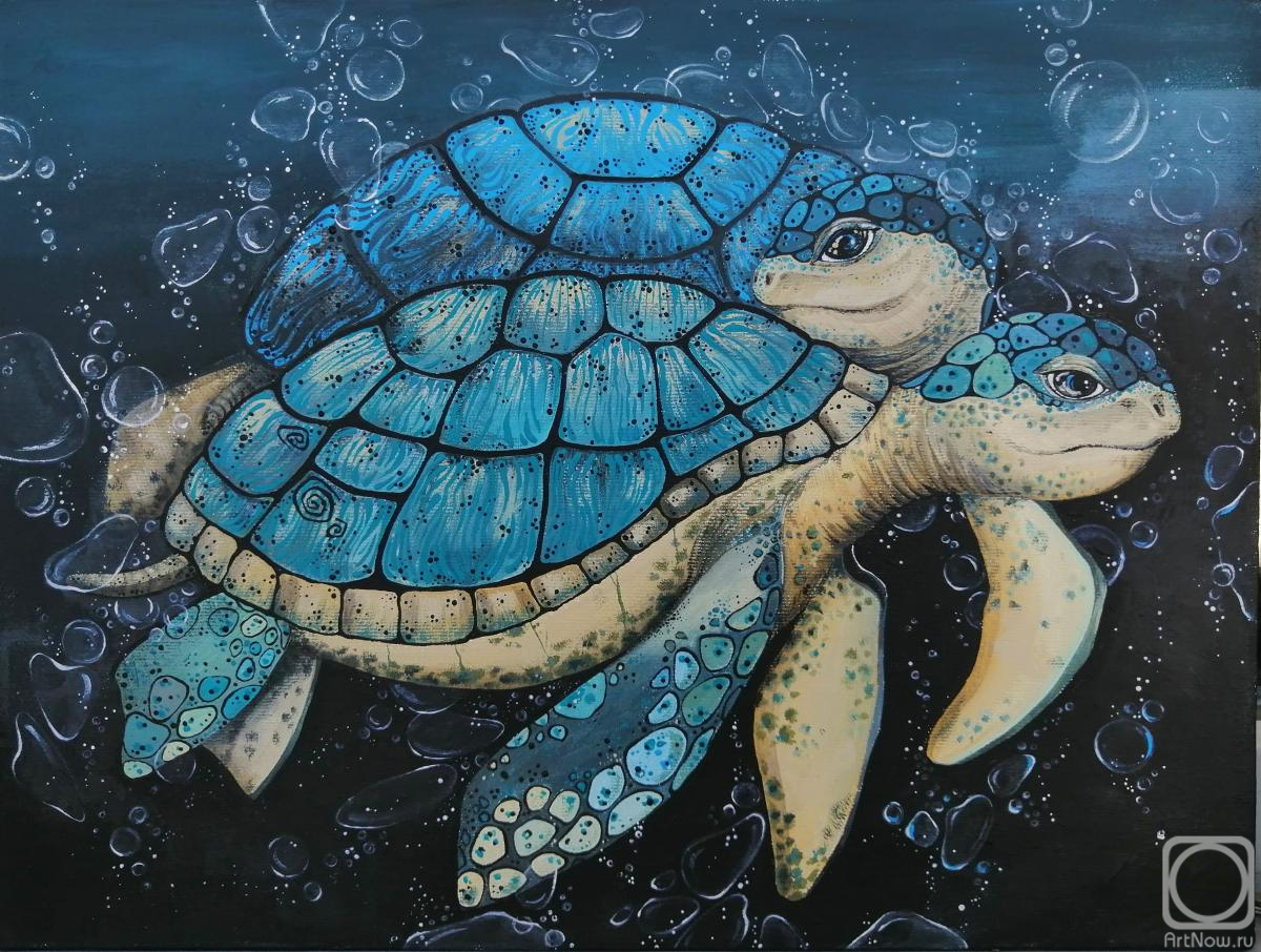 Kildysh Marina. Sea turtles