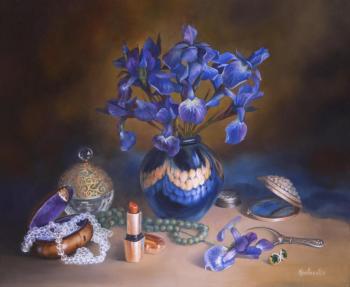 Mood Color - Irises (Jewelry Painting). Kravchenko Yuliya
