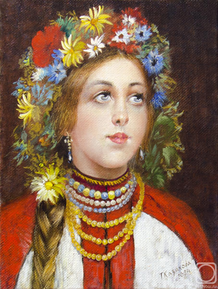 Kazakova Tatyana. Girl in Russian costume